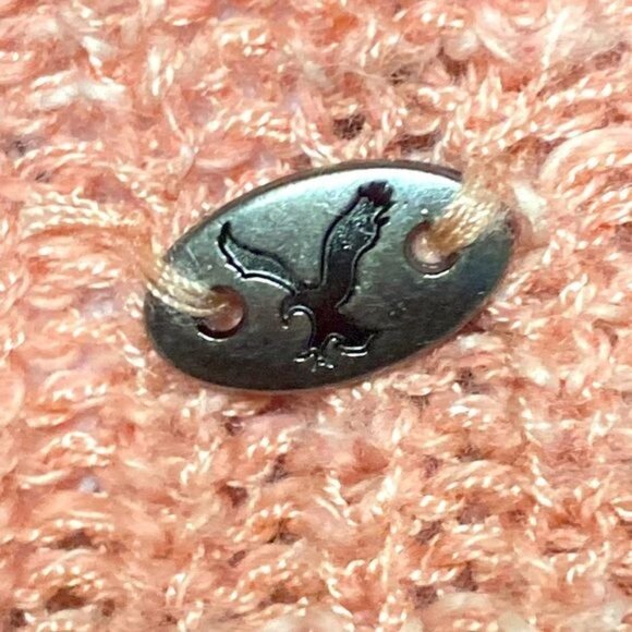 American Eagle Outfitters Knitted Crop Top Tank Peach Loose Fit Hi Lo Sides Sz M - Picture 5 of 9